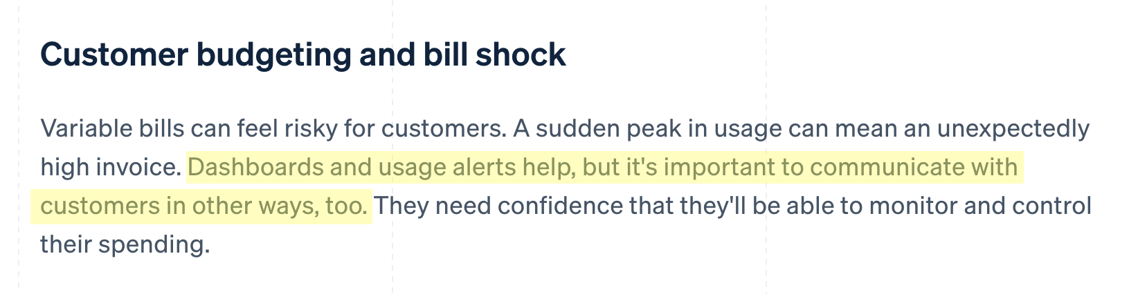 Stripe docs on usage metering challenges